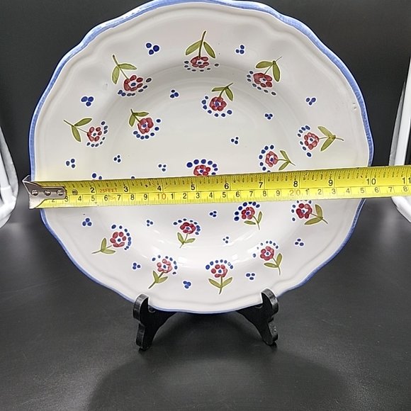 Hand Painted Italy Wide Rim Bowl 25.8cm Sigma the Tastesetter Les Petite Fleurs - Picture 6 of 6